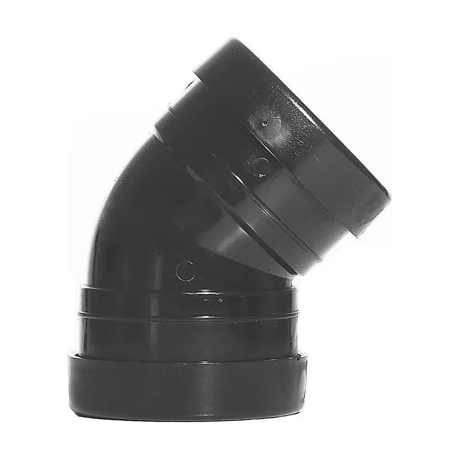 Aquaflow 110mm Push Fit Soil Bend Double Socket Black