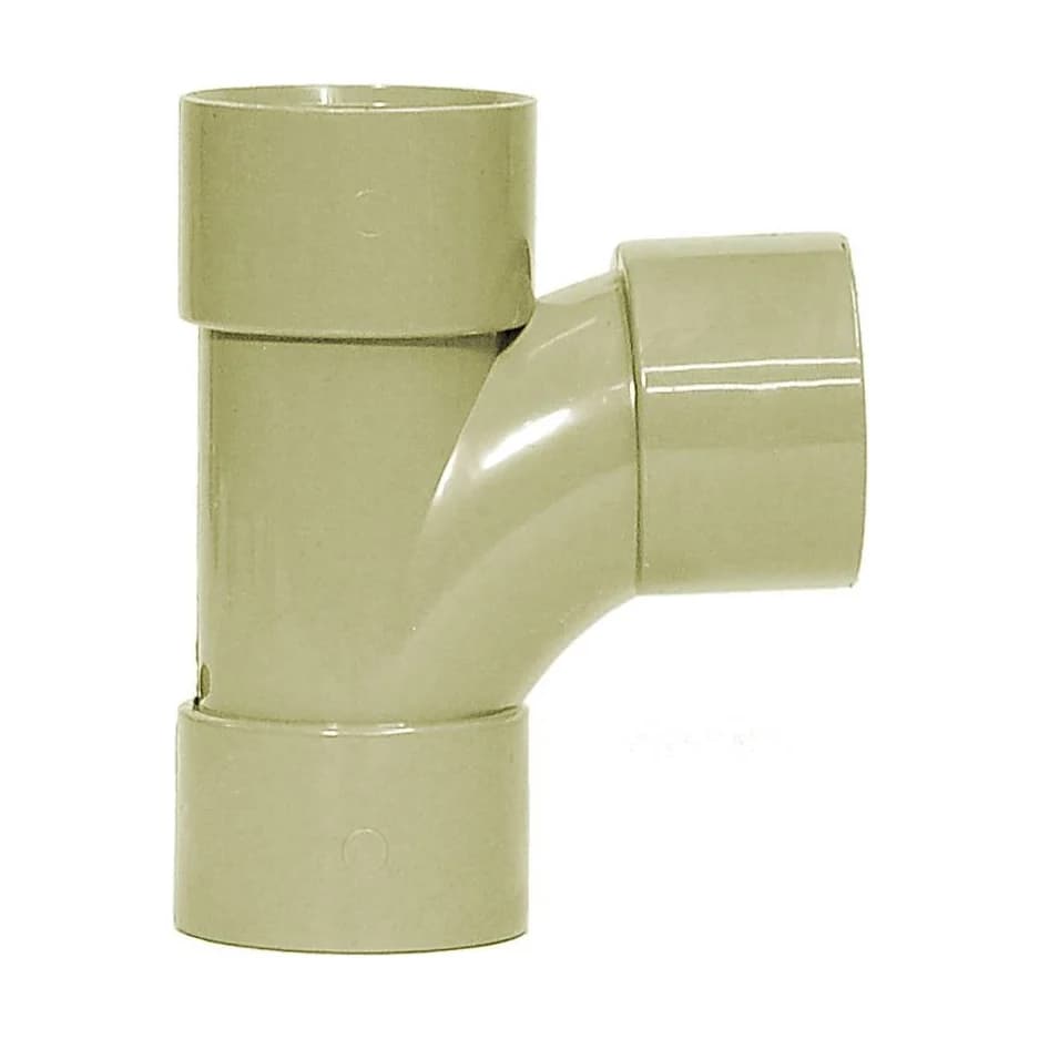 Aquaflow 50mm Solvent Waste Branch 92 Triple Socket Olive Grey