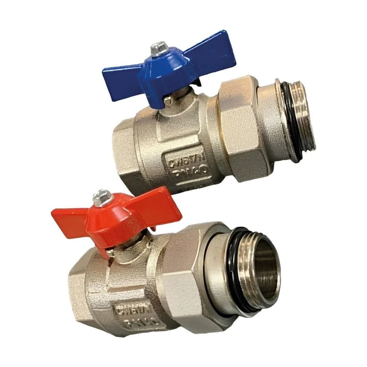 1" Manifold Ball Valve Set 2 Pieces Red&Blue