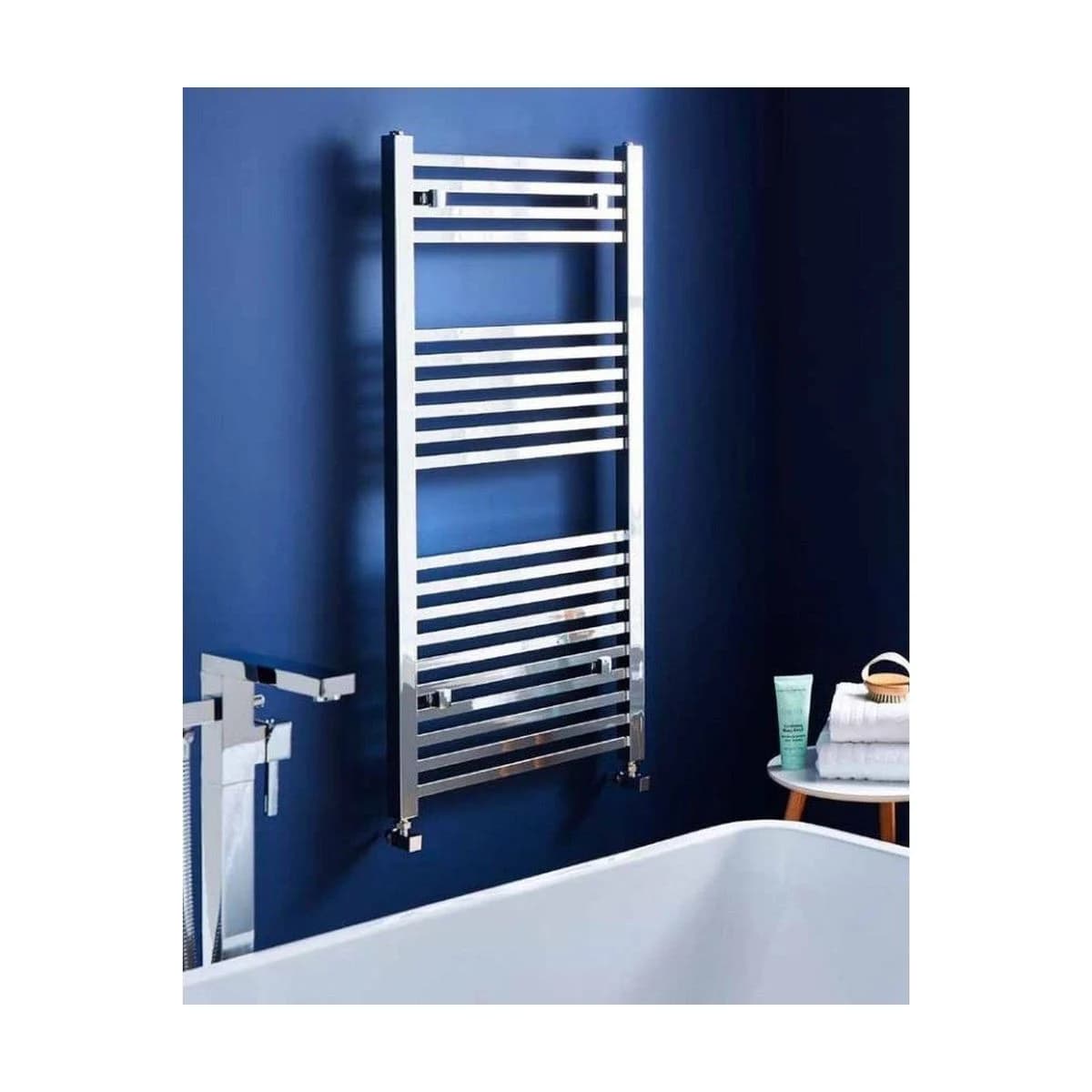 Kartell Square Chrome Designer Heated Towel Rails - 500mm x 1600mm