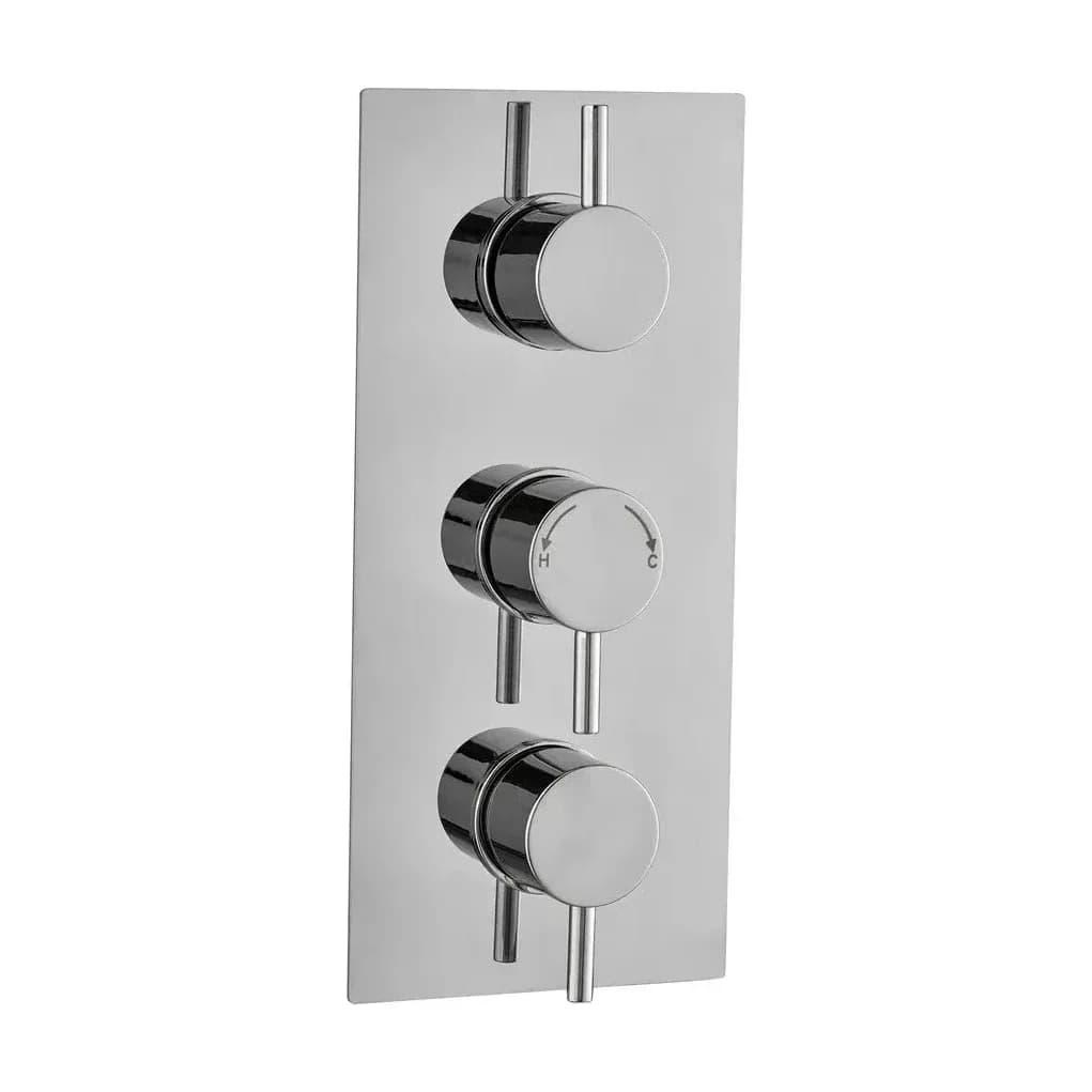 Round Triple Handle Thermostatic Shower