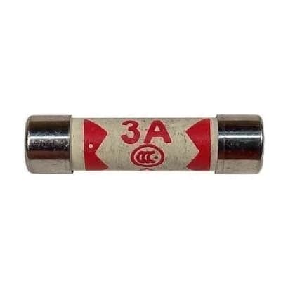 3A BS1362 Fuse - 3 Amp Red UK Plug Top Domestic Cartridge Fuse