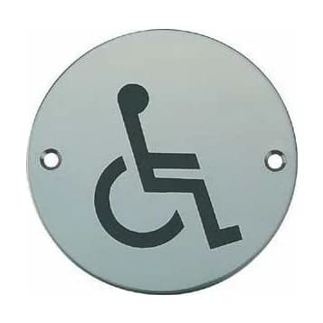 Sign Rounded Disabled SAA 75mm PP