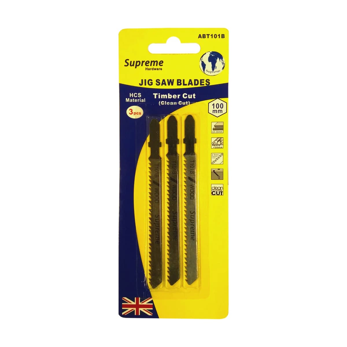 Supreme T101B Wood Clean Cut Jigsaw Blade