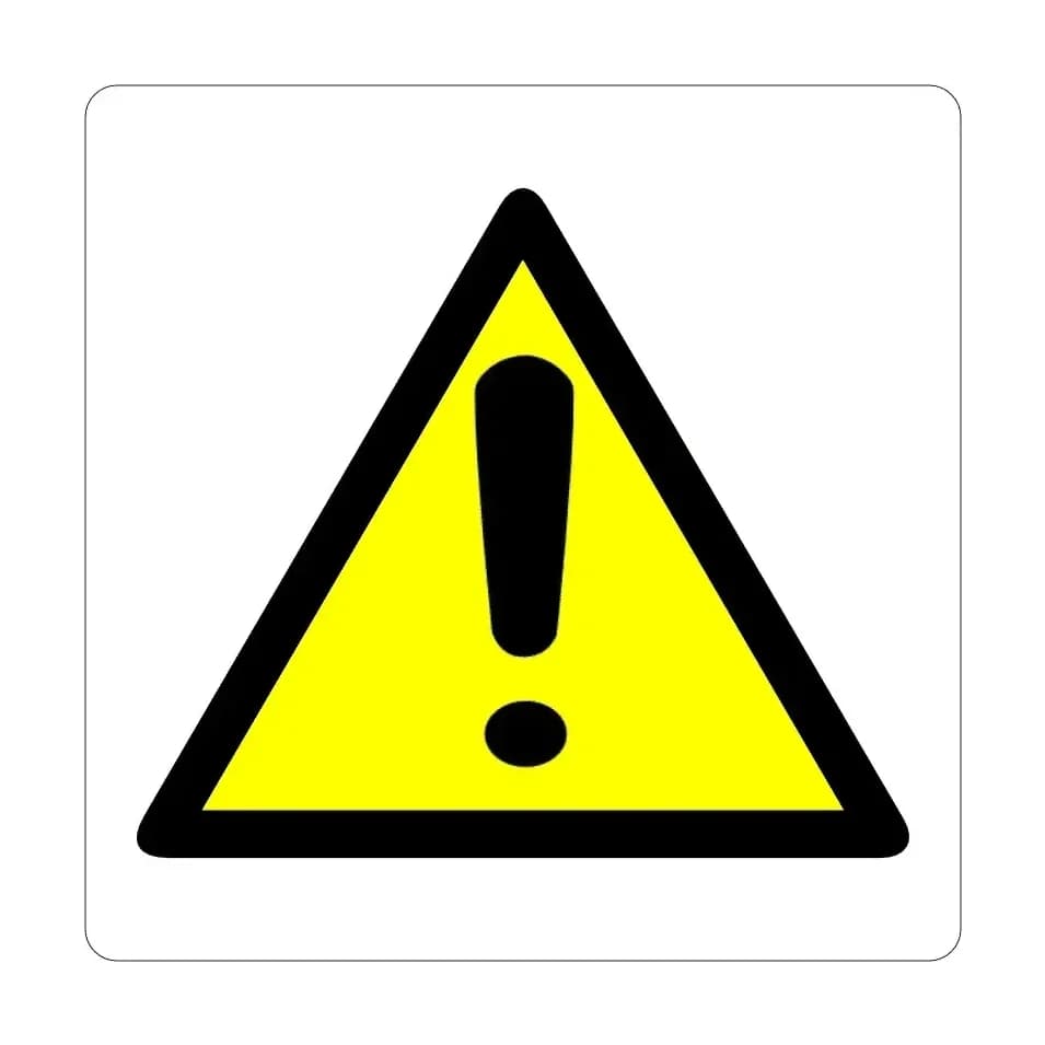 Warning Label 50mm x 50mm