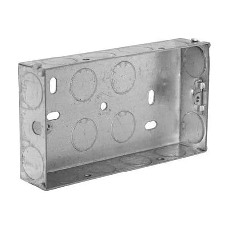 Made4Trade Metal Back Box 2 Gang 25mm