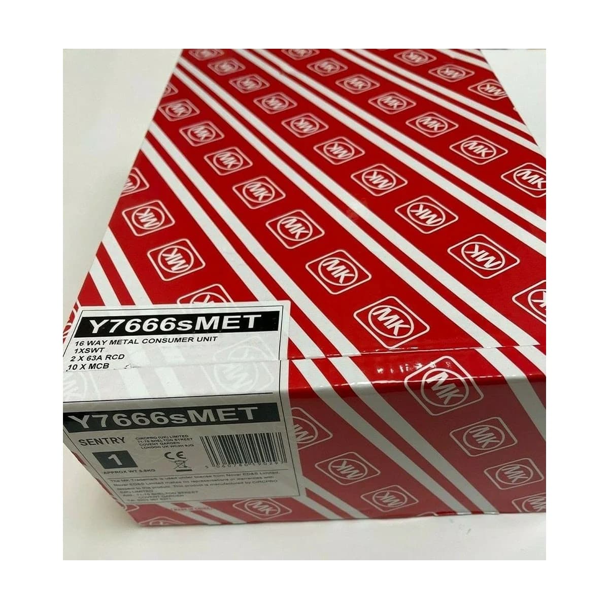Y7666sMET 10 Way Dual RCD Metal Consumer