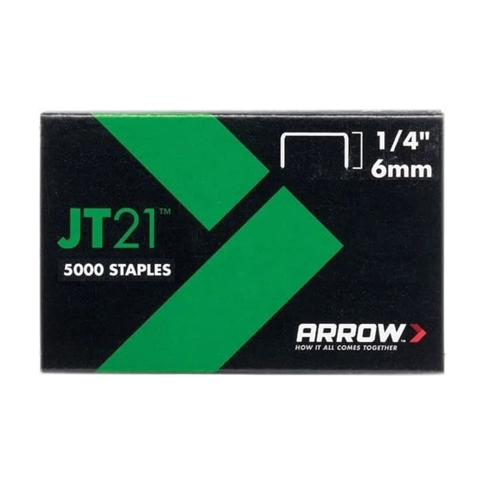 Arrow JT21 T27 Staples 6mm (1/4in) Box 5000 - ARRJT2114