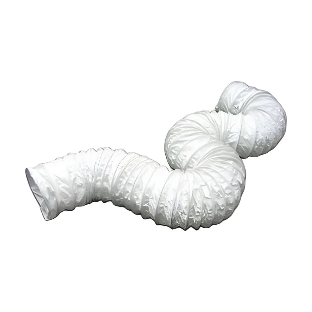 Lambro 4 In. x 8 Ft. Flexible White Vinyl (PVC) Duct
