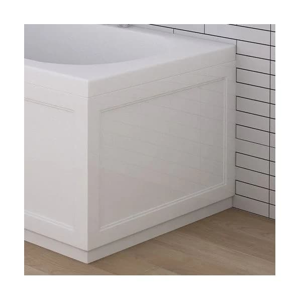 AquaSure 700mm Gloss White Waterproof Traditional End Bath Panel & Plinth