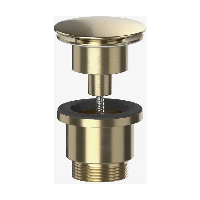 Universal Clicker Basin Waste Brushed Brass