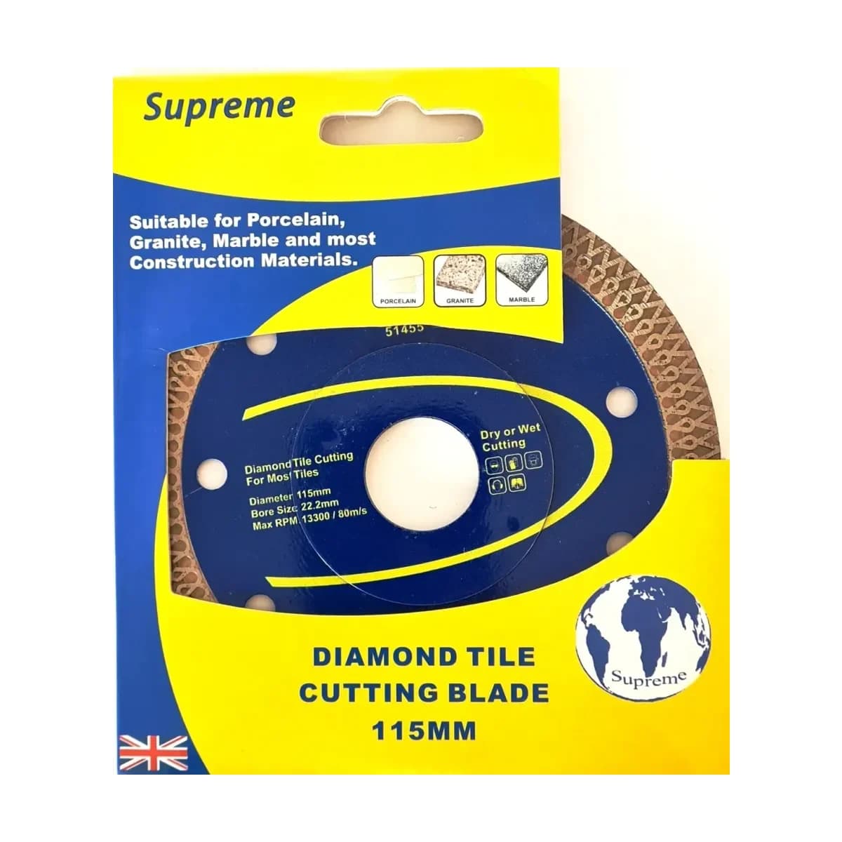 Porcelain & Marble Cutting Disc 115Mm