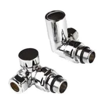 Decorative Modern Corner Rad Valve (Pair) 15mm - 1032CP