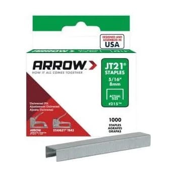 Arrow JT21 T27 Light Duty Staples - 8mm - Pack of 5000
