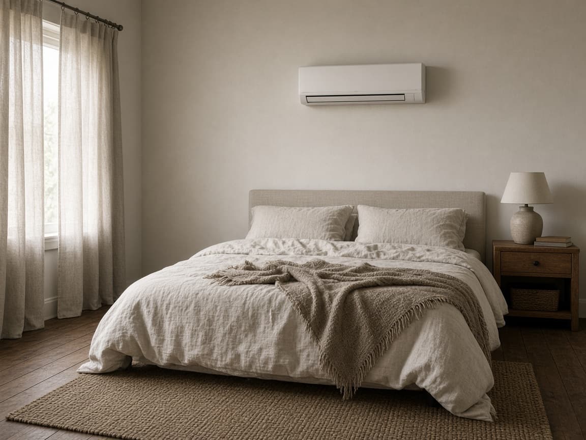 Bedroom with air conditioning