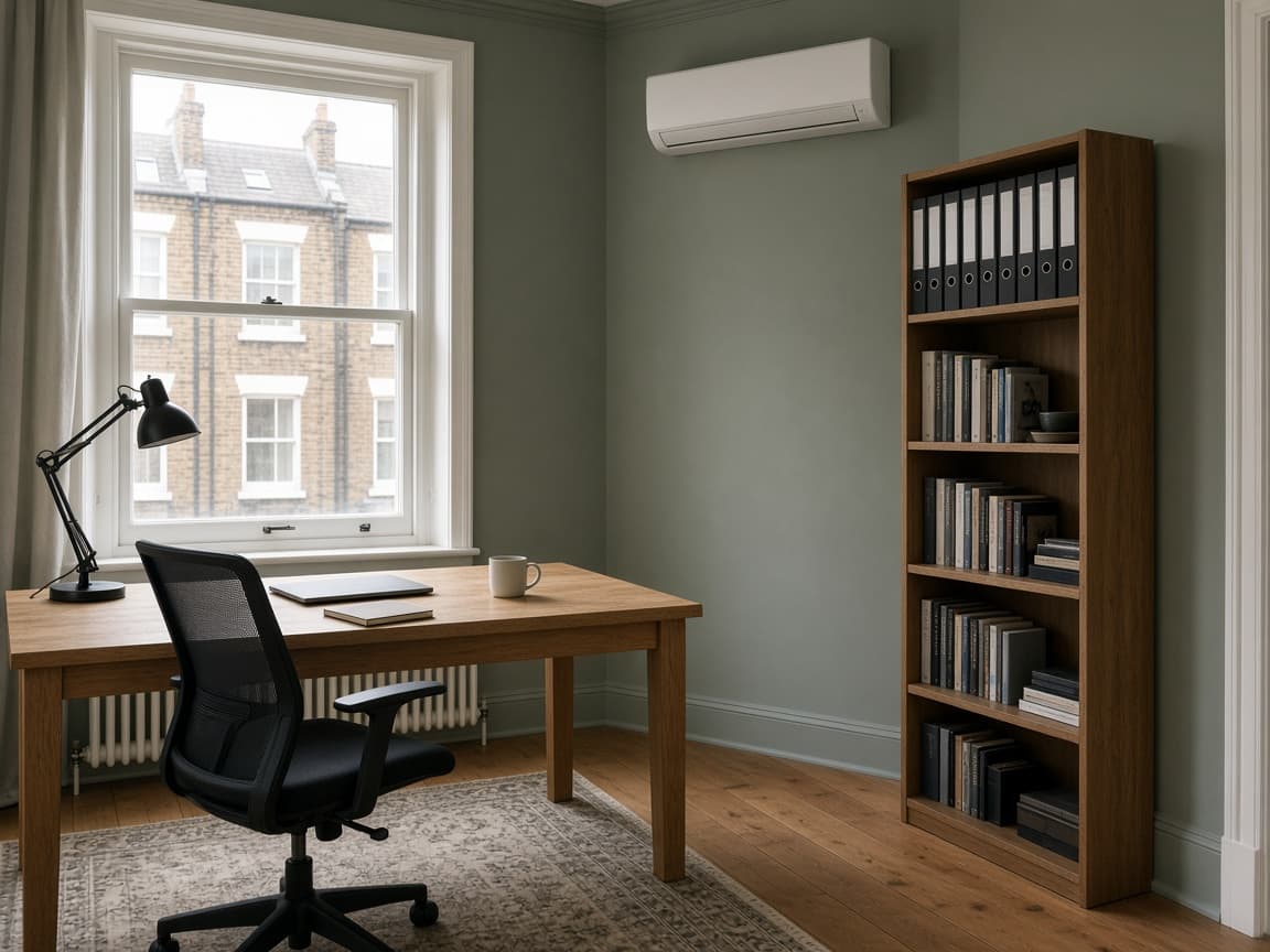 Home office with air conditioning