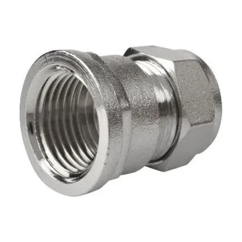 10mm x 1/4" Compact Female Iron Compression Coupler